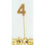 Gold Glitter Number 4 Four Candle