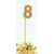 Gold Glitter Number 8 Eight Candle