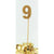 Gold Glitter Number 9 Nine Candle