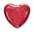 Glitter Graphic Red Heart Foil Balloon