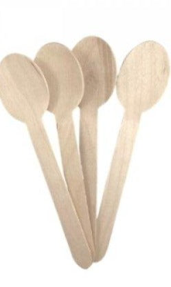 Eco Friendly Birchwood Wooden Dessert Spoons