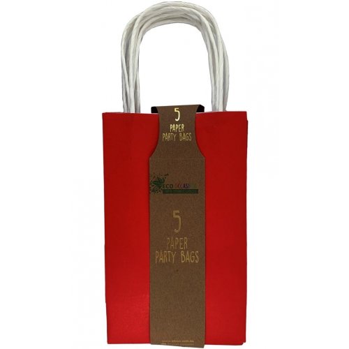 Eco-Friendly Red Paper Party Bags