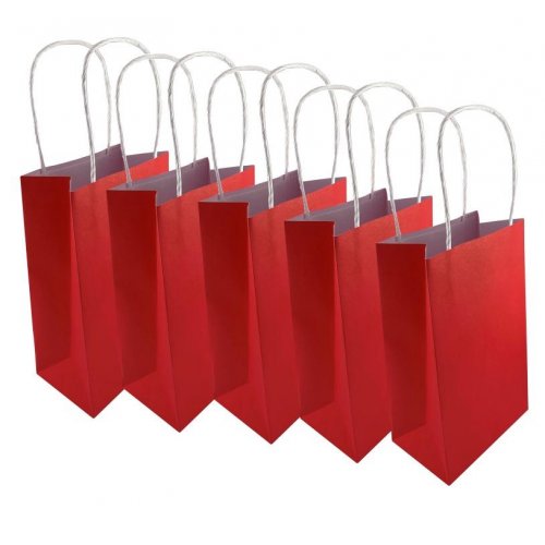 Eco-Friendly Red Paper Party Bags