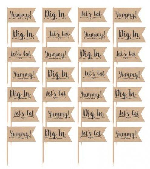 Kraft Flag Picks With Messages - Party Affair