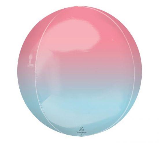 Red (Pink) & Blue Ombre Orbz Foil Balloon - Party Affair