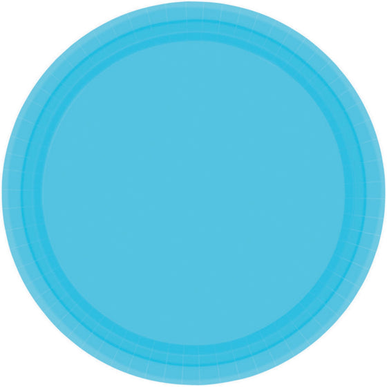 Caribbean Blue Paper Lunch Plates