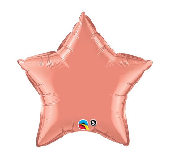 Coral Star Foil Balloon