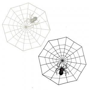 Plastic Spider Web With Spider - Party Affair