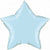 Large  Pearl Light Blue Star Shape Foil Balloon