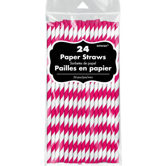 Apple Red Paper Straws