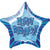 Blue Glitz Happy Birthday Star Foil Balloon