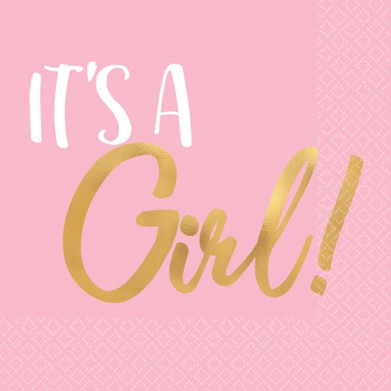 It's A Girl! Cocktail Napkins - Party Affair