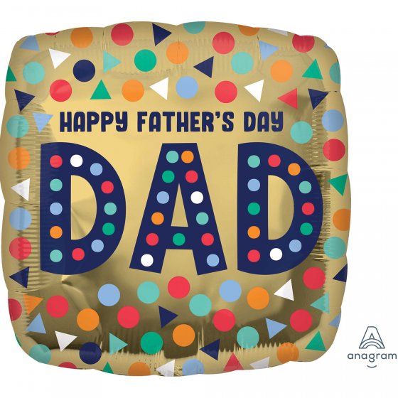 Happy Father's Day Dad Square Foil Balloon