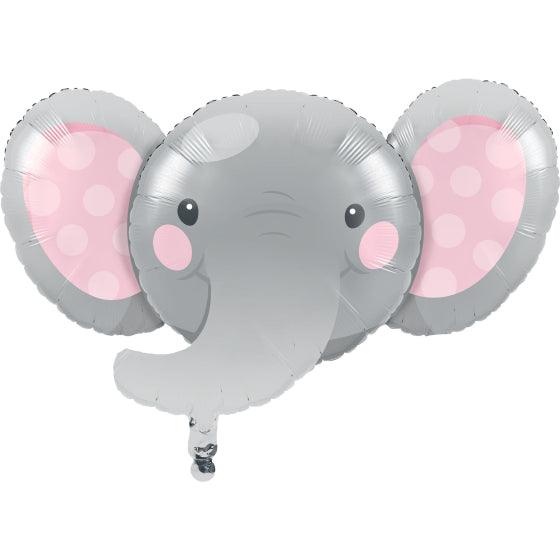 Pink Enchanted Elephant Foil Balloon Shape - Party Affair
