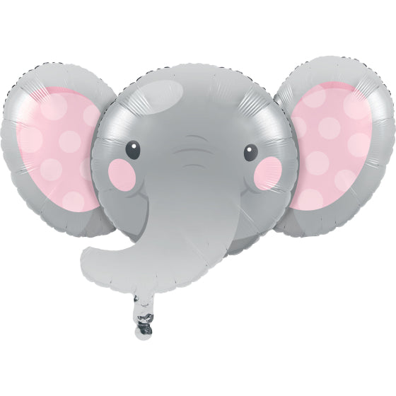 Pink Enchanted Elephant Foil Balloon Shape