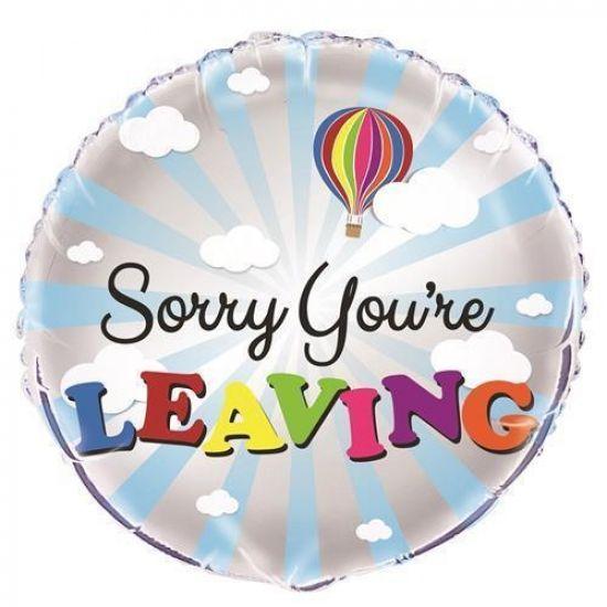 Sorry You're Leaving Hot Air Balloon Foil Balloon - Party Affair