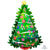 Holographic Christmas Tree Foil Balloon Shape