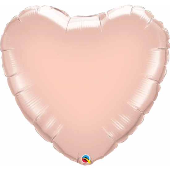 Rose Gold Heart Foil Balloon Shape