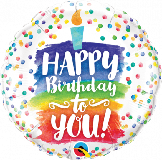 Happy Birthday To You Rainbow Cake Foil Balloon - Party Affair