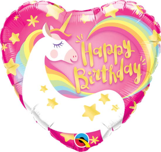 Magical Unicorn Happy Birthday Foil Balloon