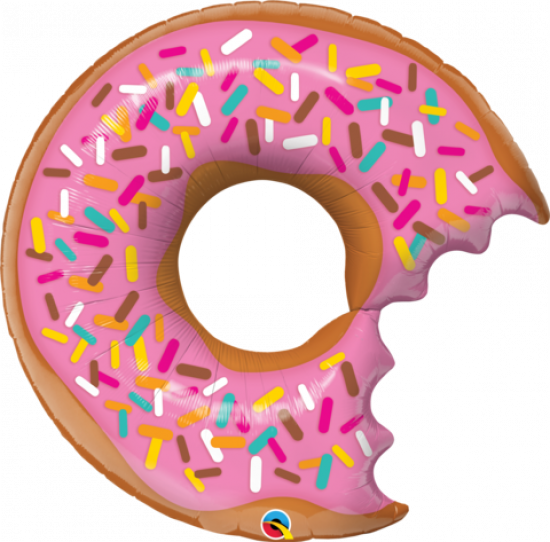 Donut With Bite And Sprinkles Foil Balloon Shape