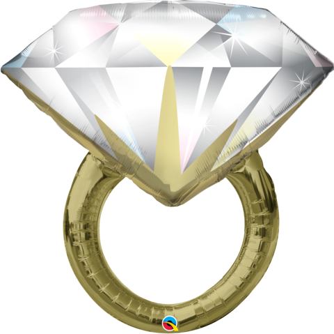 Diamond Wedding Ring Foil Balloon Shape