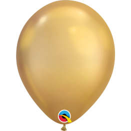Chrome Gold Latex Helium Balloon