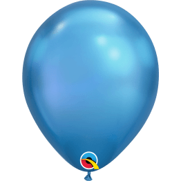 Chrome Blue Latex Helium Balloon - Party Affair