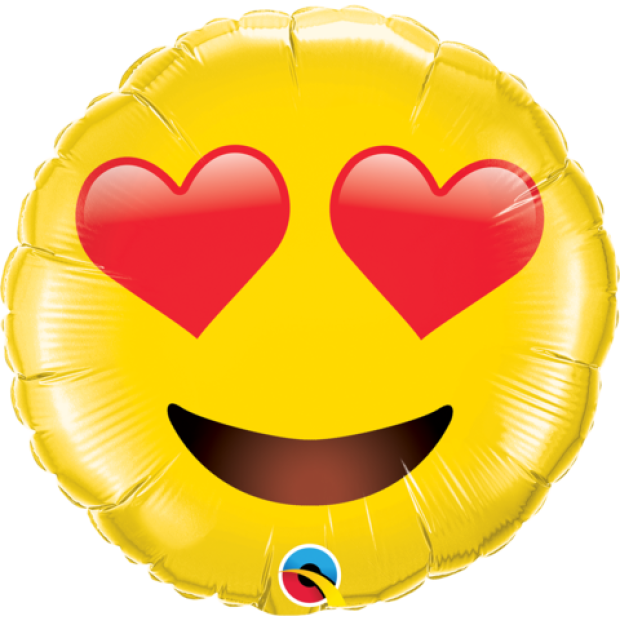 Jumbo Heart Eyes Emoji Foil Balloon