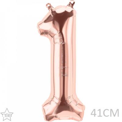 Air Filled Junior 1 Rose Gold DIY Foil Balloon - Party Affair