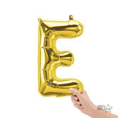 Gold Junior Letter E DIY Air Filled Foil Balloon - Party Affair
