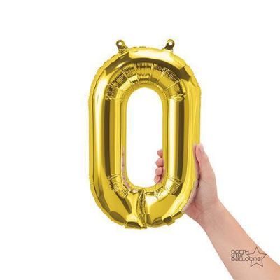 Gold Junior Letter O DIY Air Filled Foil Balloon