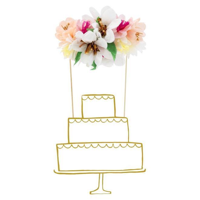 Paper Flower Bouquet Cake Topper - Party Affair