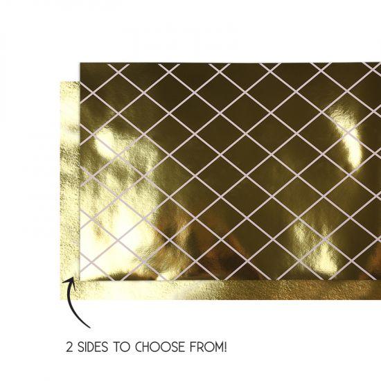 Metallic Gold Reversible Paper Table Runner - Party Affair