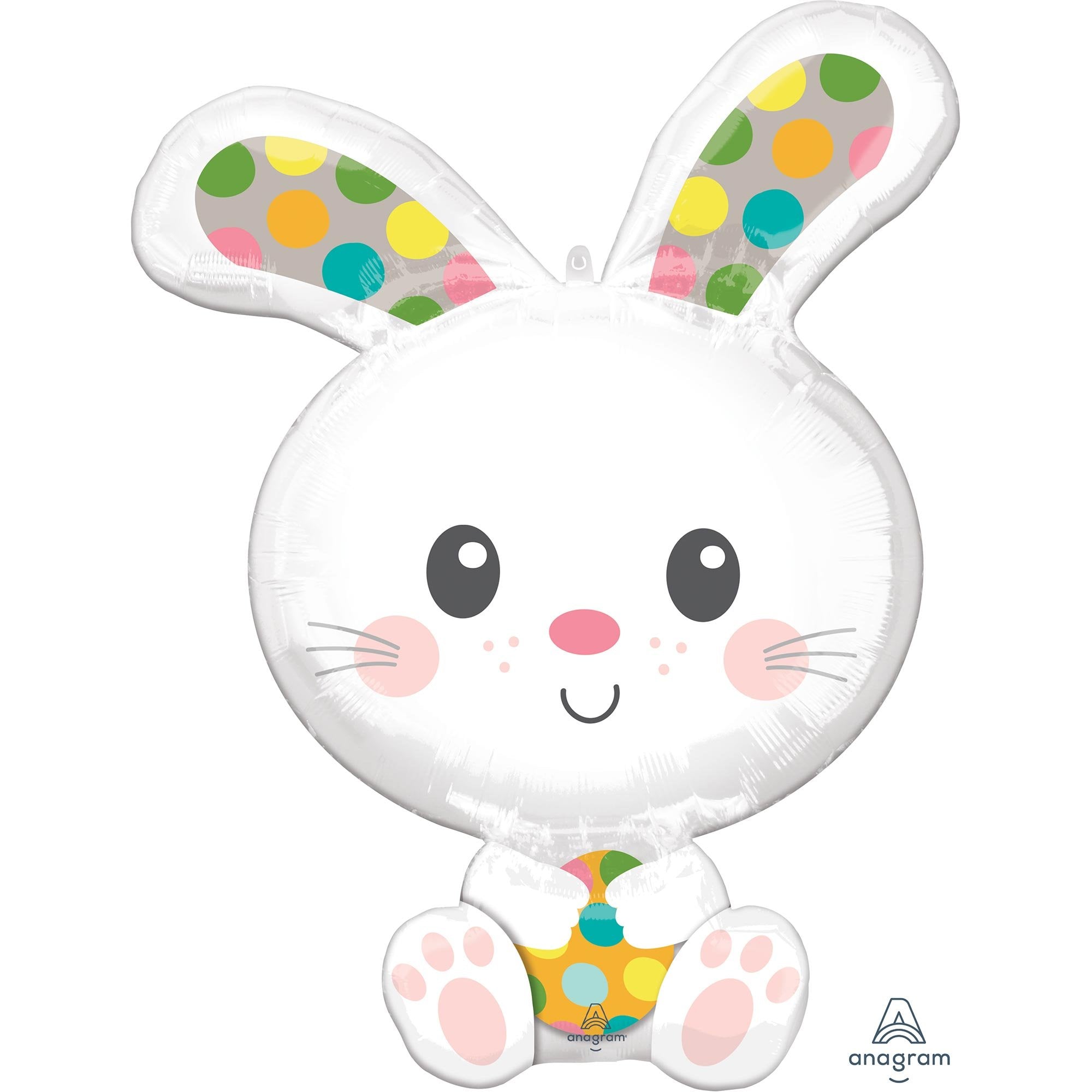 Easter Spotted Bunny Foil Balloon Shape
