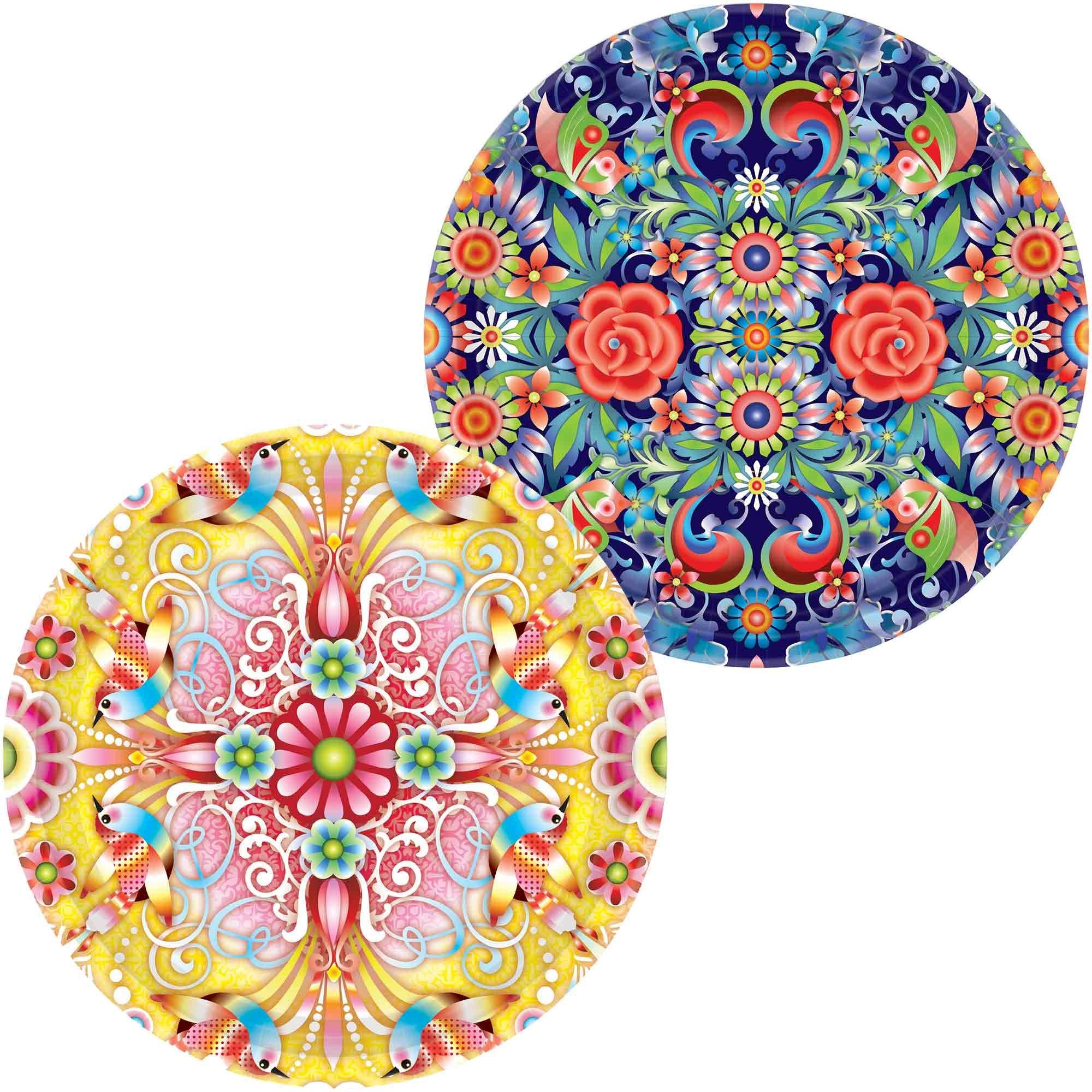 Catalina Estrada Blue/Yellow Floral Lunch Plates