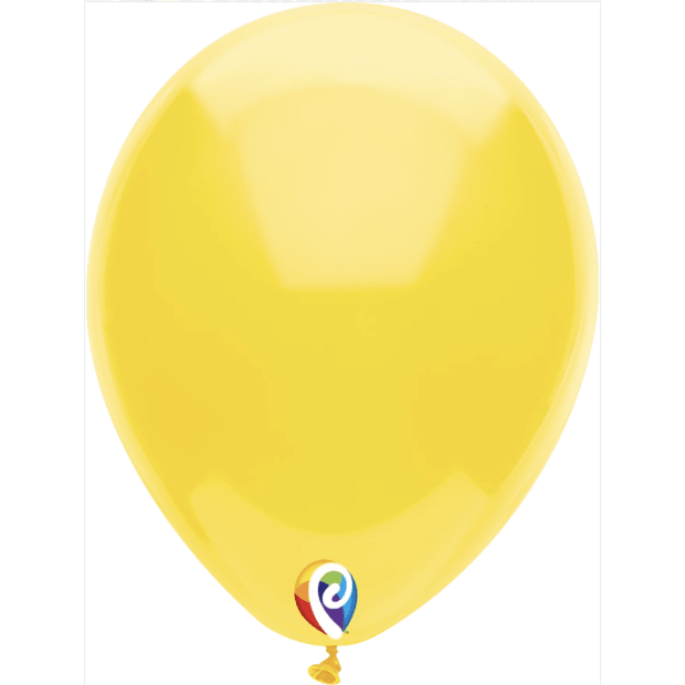 Standard Yellow Latex Balloons - Pack 25 Flat - Party Affair