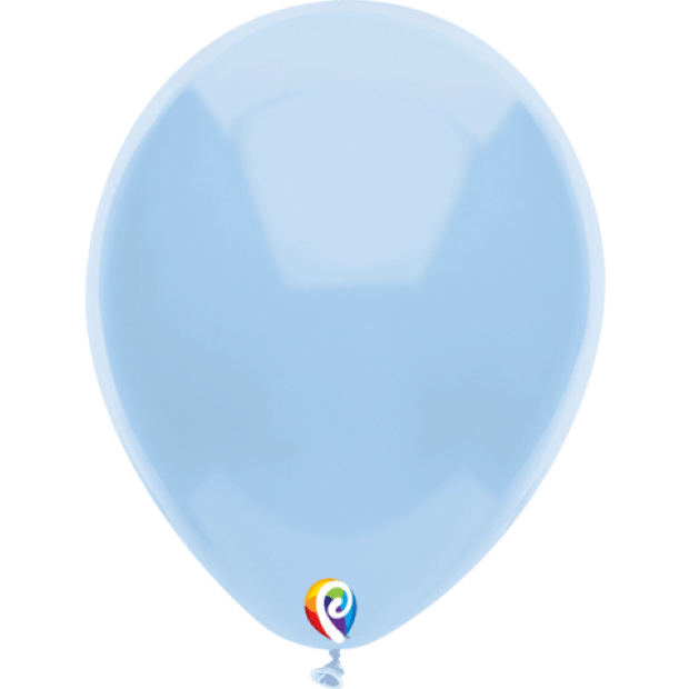 Standard Light Blue Latex Balloons - Pack 25 Flat - Party Affair