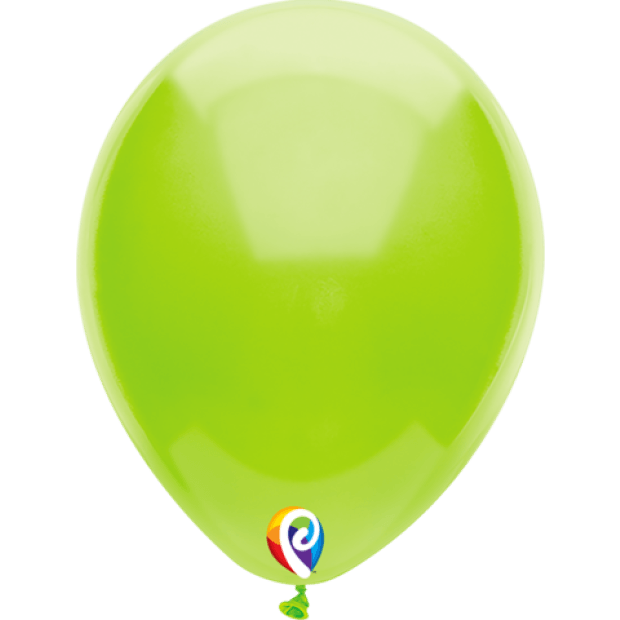 Lime Green Latex Balloons - Pack 25 Flat - Party Affair