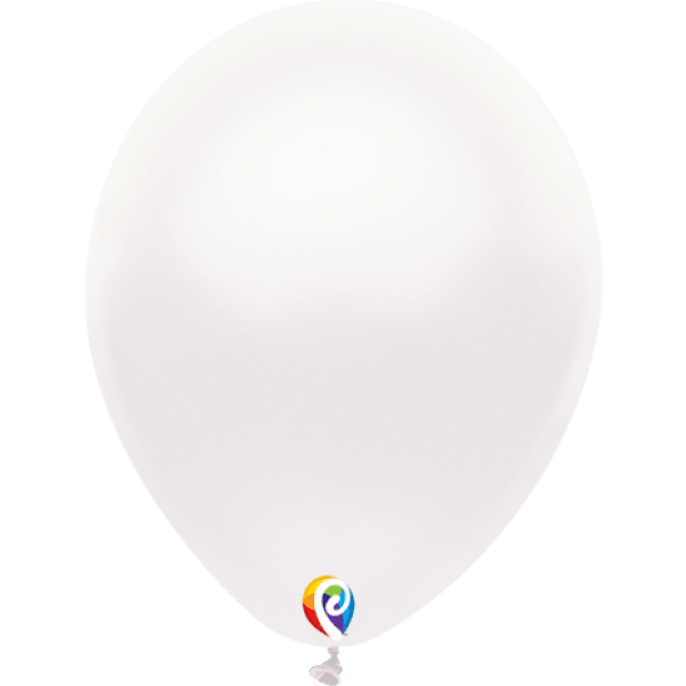 Pearl White Latex Balloons - Pack 25 Flat - Party Affair