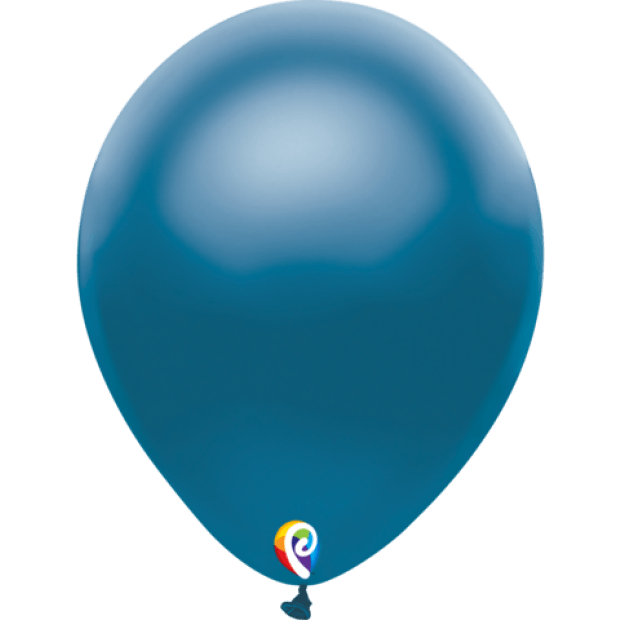 Pearl Blue Latex Balloons - Pack 25 Flat - Party Affair