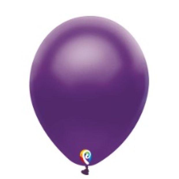 Pearl Purple Latex Balloons - Pack 25 Flat - Party Affair