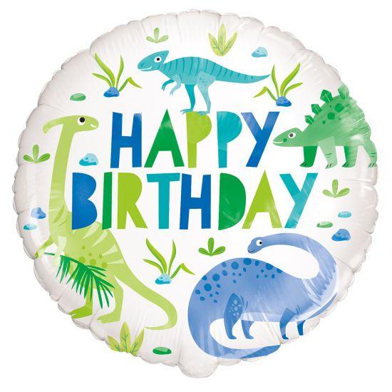 Dinosaur Happy Birthday Foil Balloon - Party Affair