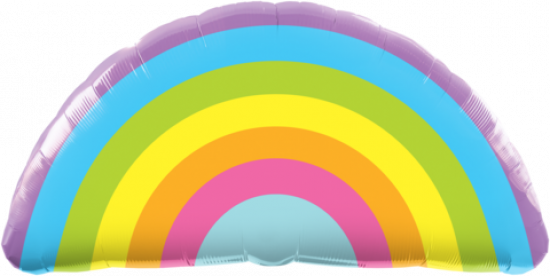 Radiant Rainbow Foil Balloon Shape