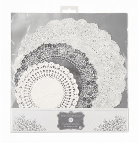 Party Porcelain Silver Paper Doily - Party Affair