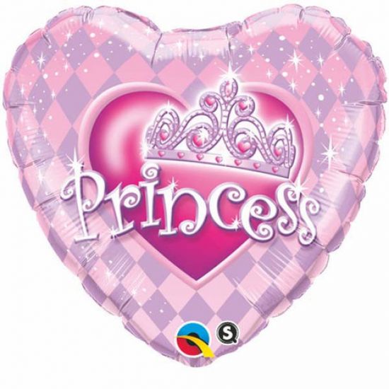 Princess Tiara Heart Foil Balloon