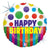 Happy Birthday Dots & Stripes Foil Balloon