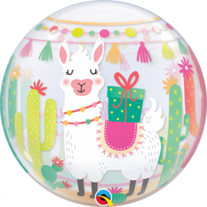 Llama Birthday Party Plastic Bubble Balloon