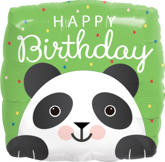 Happy Birthday Panda Foil Balloon