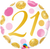 21 Pink & Gold Dots Foil Balloon